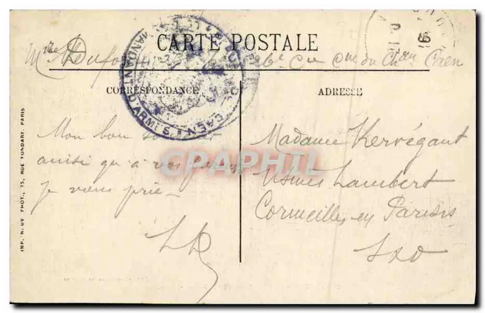 Caen — Place Alexandre III und Rue Saint-Jean — Ausgabe von Nouvelles Galeries, N. G. - Rückseite