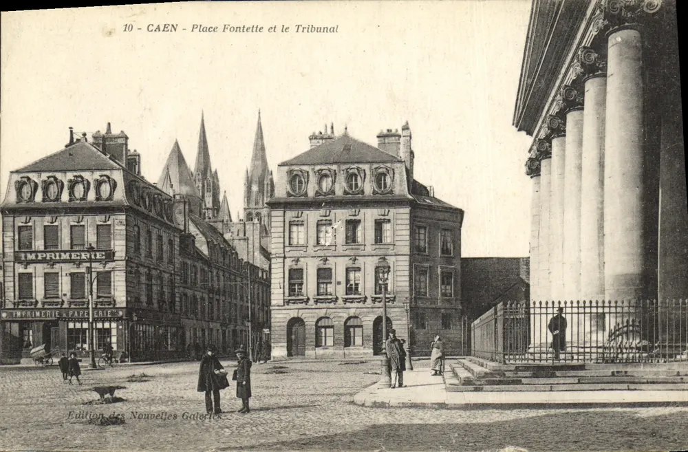 Caen - Praça Fontette e o Tribunal — Edição das Novas Galerias, n°10 - Frente