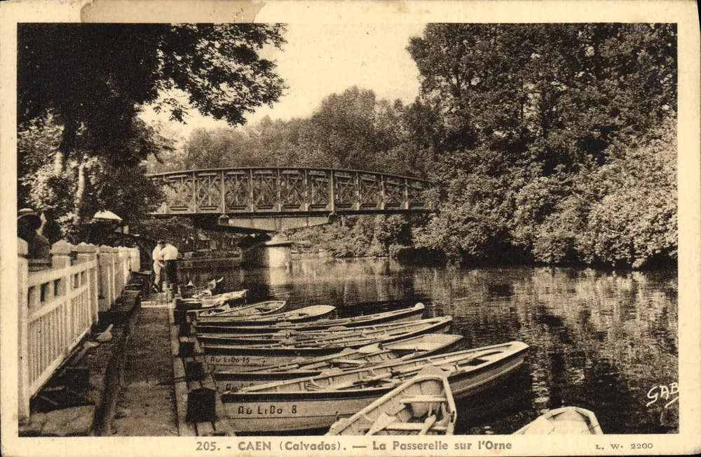 CAEN (Calvados) — A Ponte sobre a Orne — L. W. 2200 - Frente