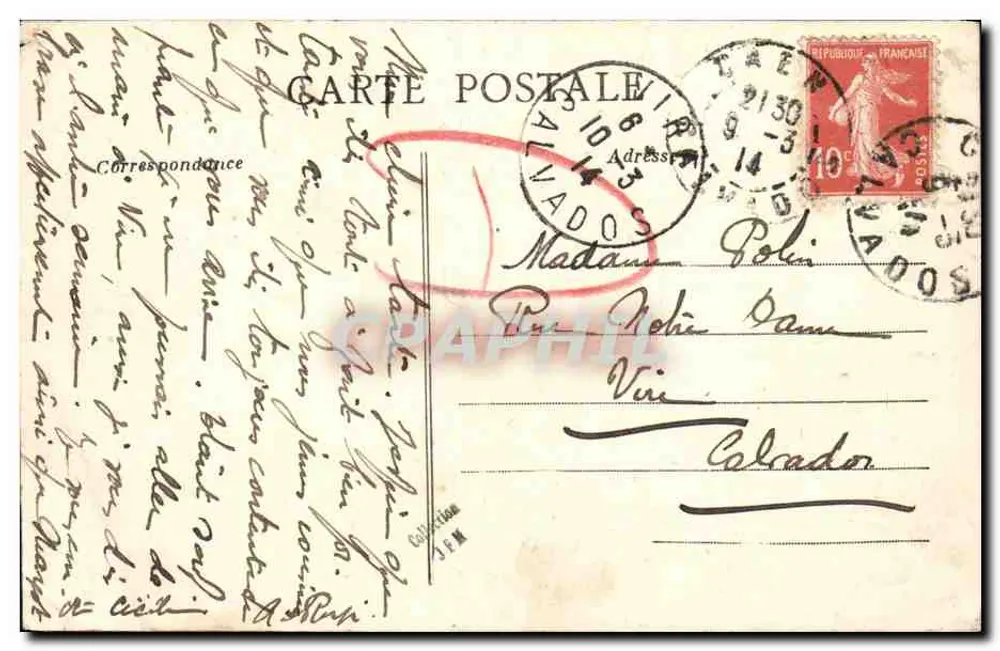 CAEN — O Ponte da Rue de la Gare — L.D. - Verso