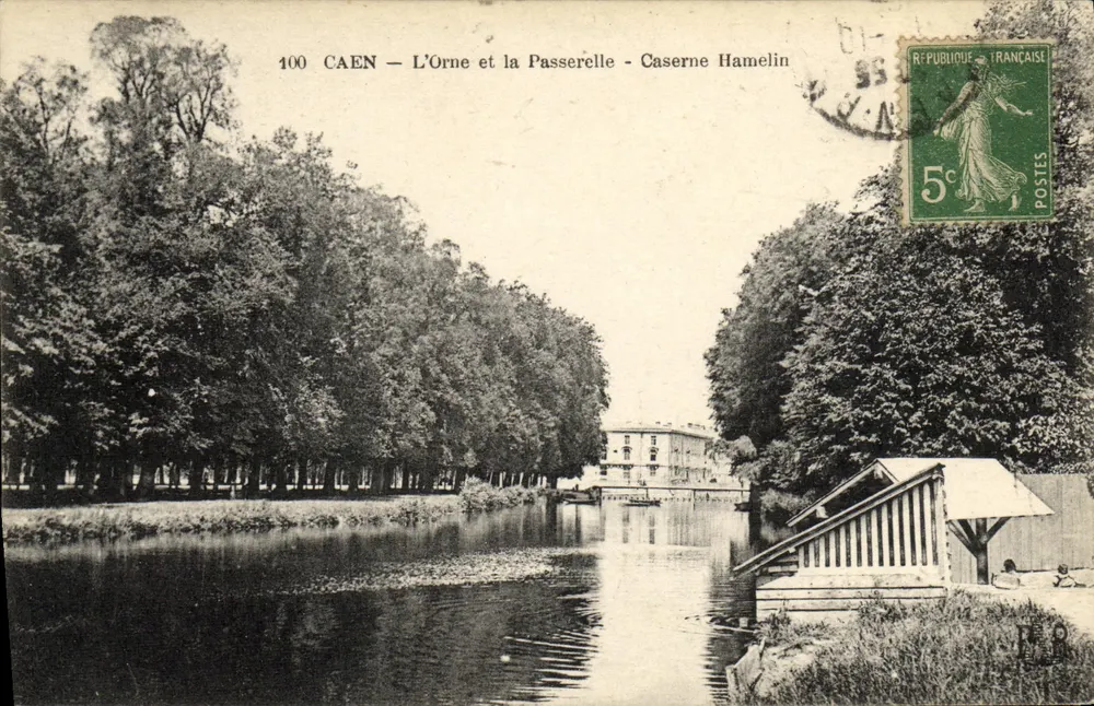 Caen — Die Orne und die Passerelle - Kasernen Hamelin — Verleger: , Nr. 100 - Vorderseite