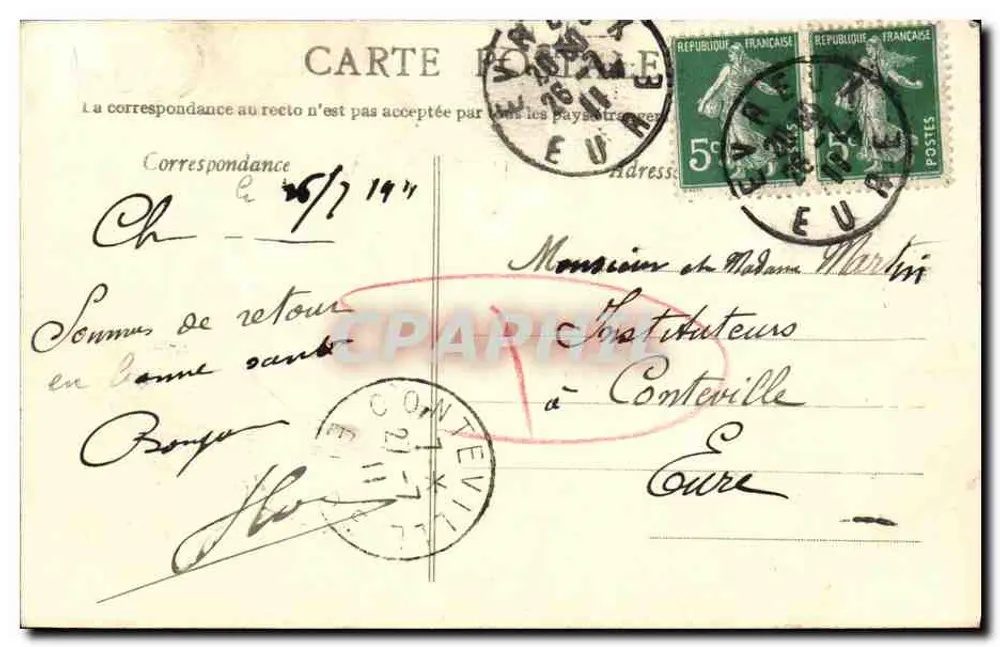 Caen - La Passerelle sur l'Orne — vue de la passerelle et du quai avec un chien à l'eau, éditeur Collection AD, n°9 - Verso