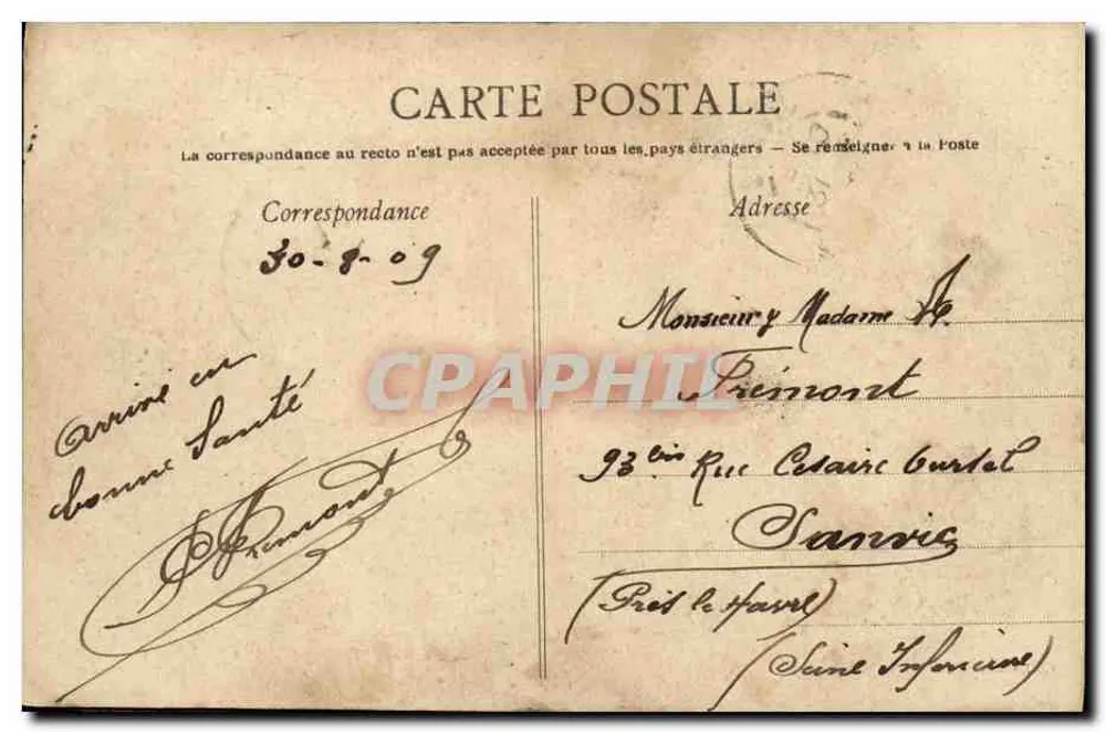 Caen - La passerelle y el Orne — Colección A.D. — n°45 - Reverso