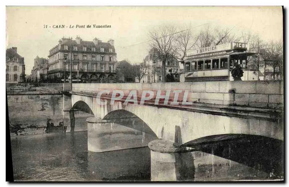 CAEN - O Ponte de Vaucelles — Y. Mercier, n°71 - Frente