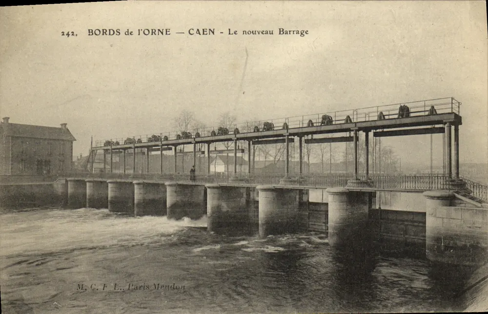 Ufer der Orne — Caen — Der neue Staudamm — M. C. F. E., Paris Mendon - Vorderseite