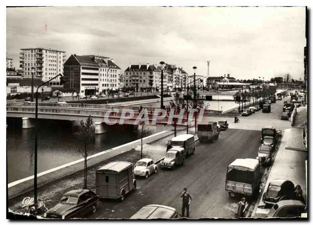 Caen - Les Quais — vue sur la Seine avec pont et circulation — éditeur C. Lévi, Paris (1140) - Frente