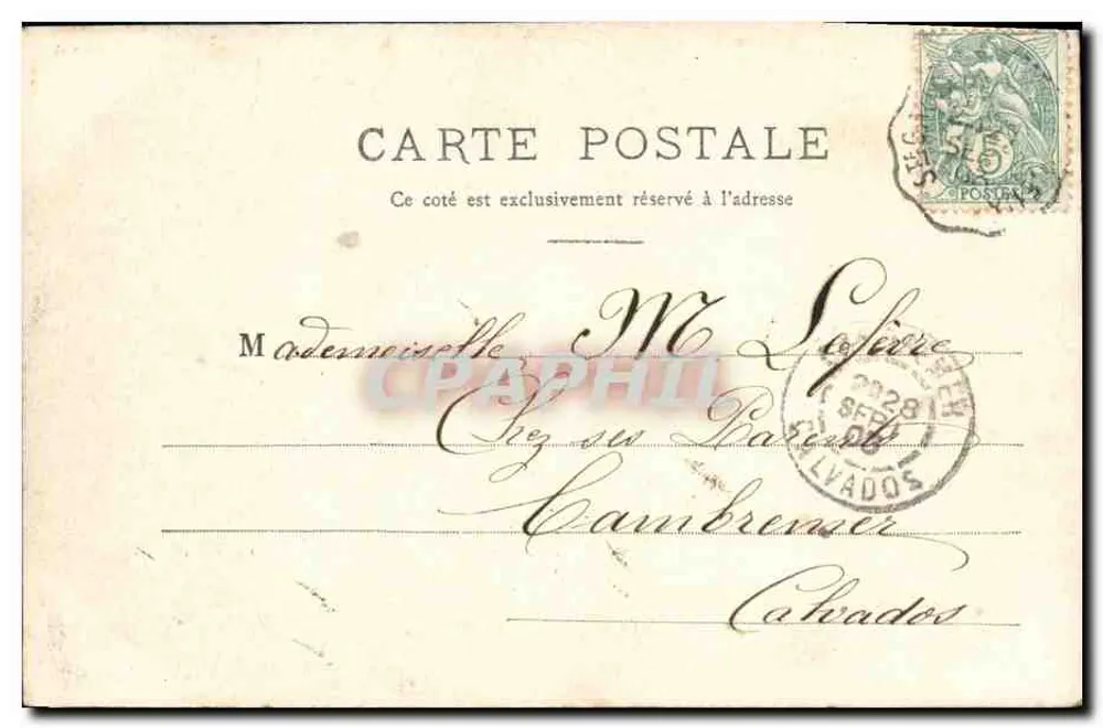 Caen - O Bassin - L. D. - Bons baisers d'Ybidey - Verso