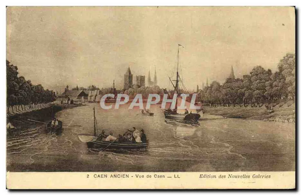 Caen Antigo — Vista de Caen — Edição das Novas Galerias - Frente