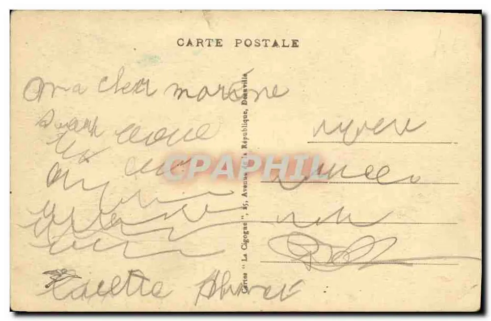 Caen — Ein Teil des Hafens und das Damenstift — Verlag Druck auf der Karte n°128 - Rückseite