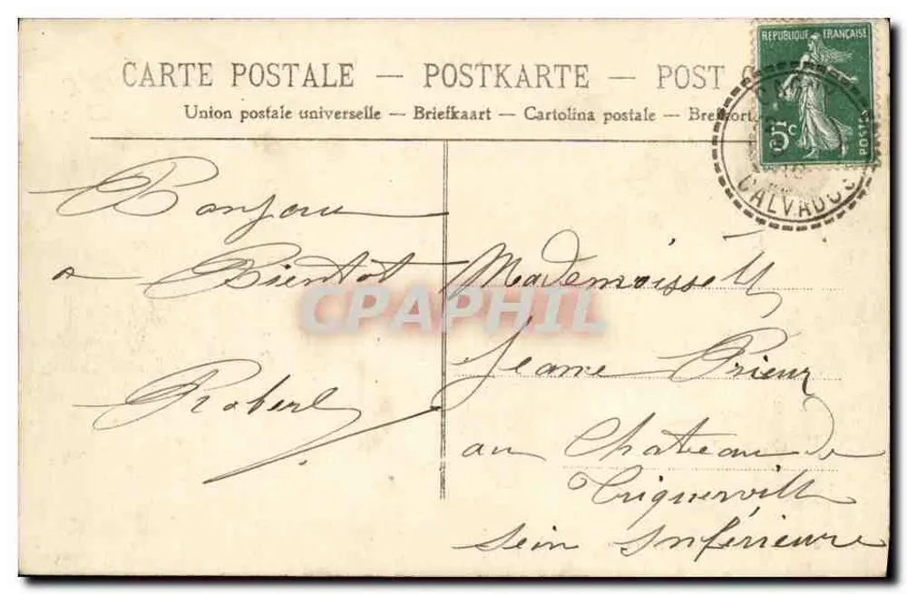 Caen — O Lago — Goff L. Tenor, 110, rua d'Auge, Caen - Verso