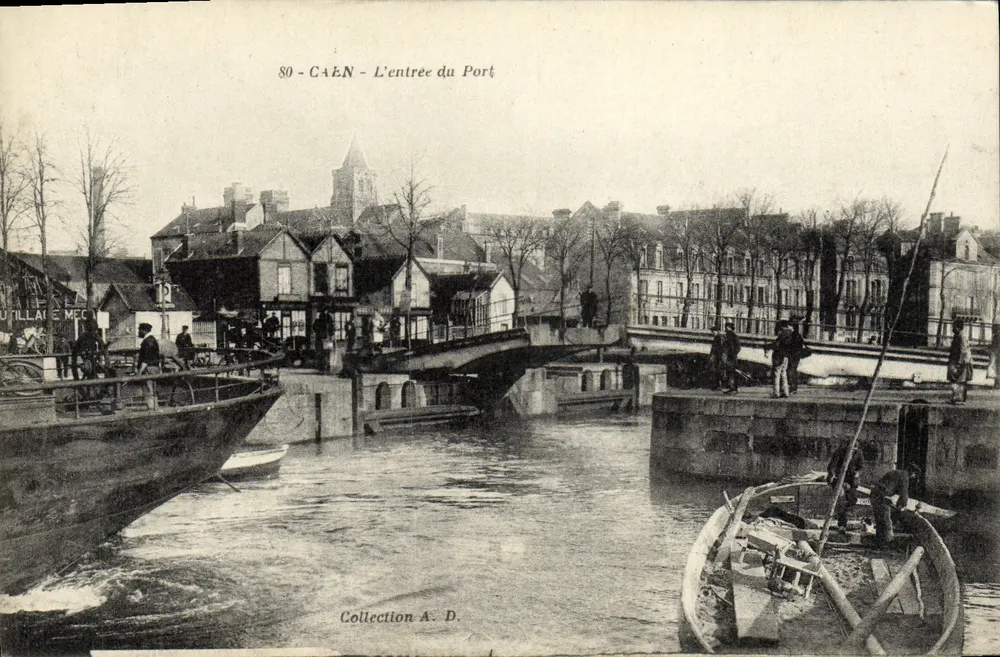 Caen - La entrada del puerto — Colección A. D. — n° 80 - Anverso