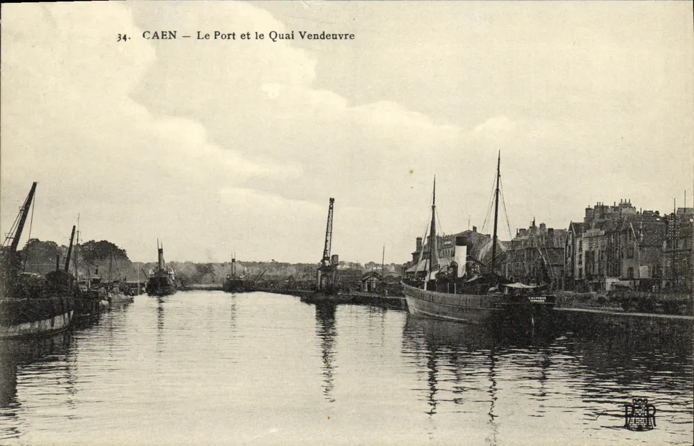 CAEN — Der Hafen und der Quai Vendevre — Verlag PER - Vorderseite