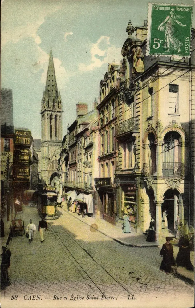 Caen — Rua e Igreja de São Pedro — LL. n°38 - Frente