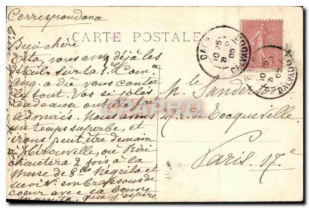 Caen — La Rue et l'Église Saint-Pierre — LL, n°38 - Rückseite