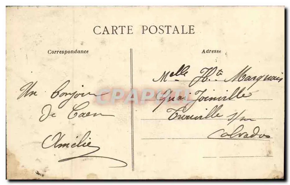 CAEN — Rue d'Ange — unbekannter Verleger, Nr. 36 - Rückseite