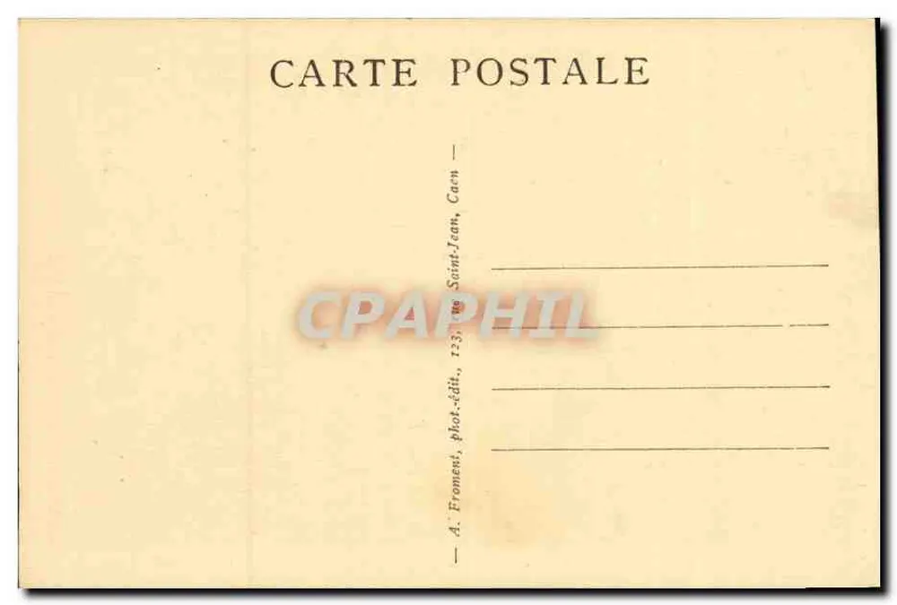 CAEN — Rue Montoir — Peixeira — A. Froment, fot.-édit., Caen - Verso