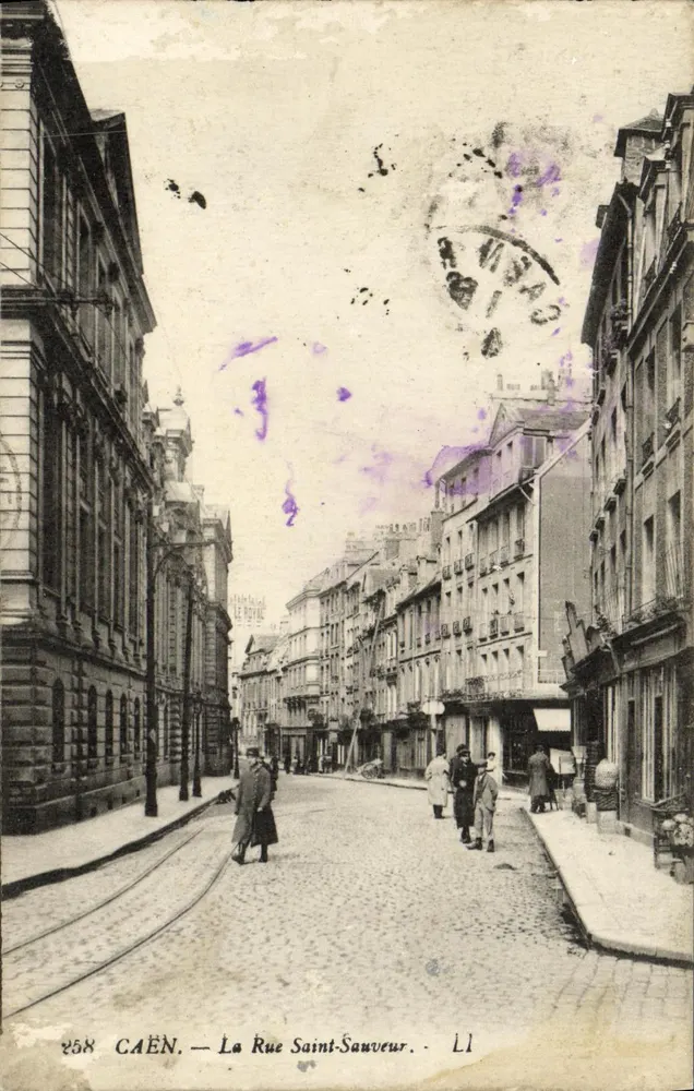 Caen — La Rue Saint-Sauveur — éditeur L.I. n° 258 - Frente