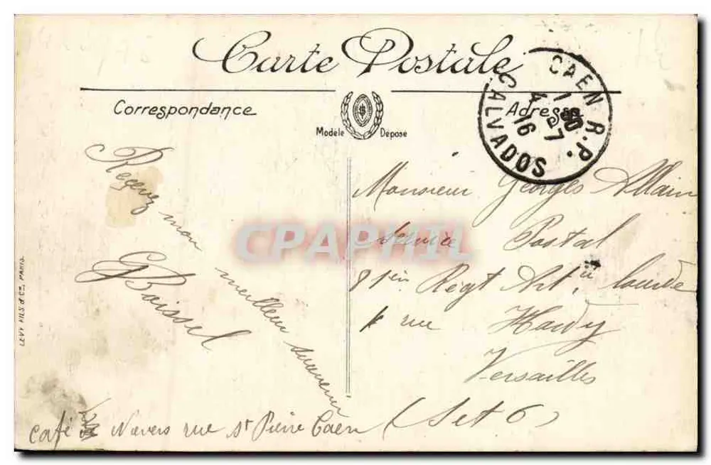 Caen — La Rue Saint-Sauveur — éditeur L.I. n° 258 - Verso