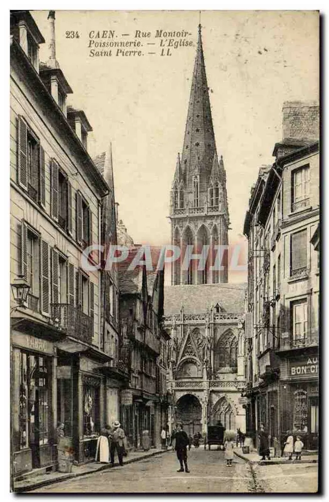 Caen — Rue Montoir — Die Kirche Saint-Pierre — LL, n° 234 - Vorderseite