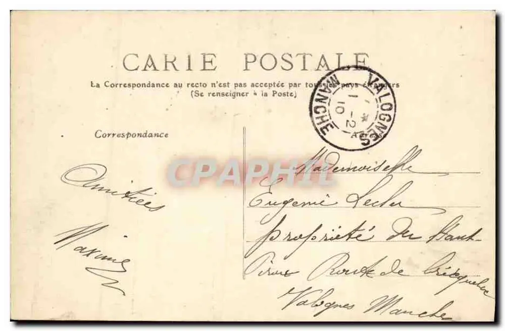 CAEN — Rue Montoir-Poissonnerie — Edição P. R. n°100 - Verso