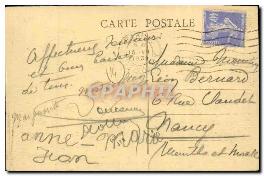 CAEN — Straße St. Jean und die Campanile — Verlag Livet - Caen, Nr. 11 - Rückseite