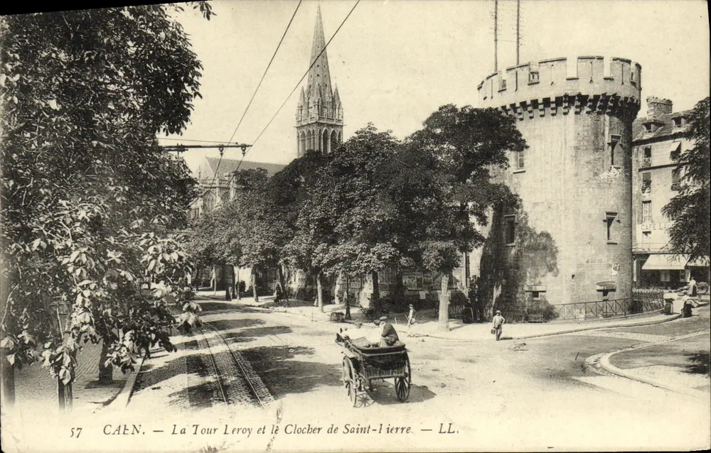 Caen — Die Leroy-Turm und der Glockenturm von Saint-Pierre — LL, Nr. 57 - Vorderseite