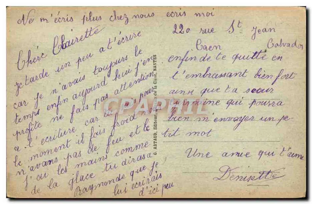 Caen — Torre Guillaume Le Roy — Éditeur G. Antaud, n°35 - Verso