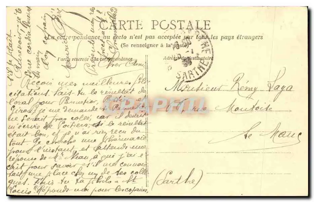 Caen — Pałac Uniwersytetu — Katedra Literatury — A. B. - Rewers