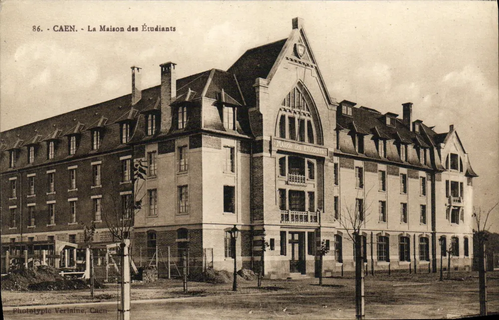 Caen - A Casa dos Estudantes — Fototipia Verlaine, Caen, n° 86 - Frente