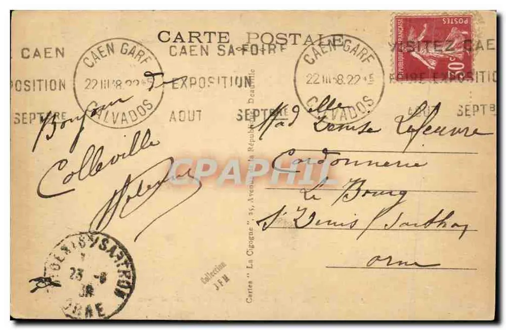Caen — La Maison des Étudiants — éditeur anonyme, n° 38 - Verso