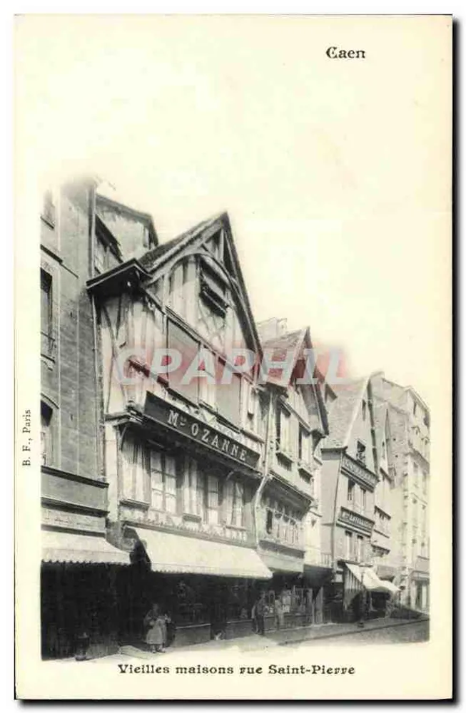 Alte Häuser in der Saint-Pierre-Straße — Caen — B. F., Paris - Vorderseite