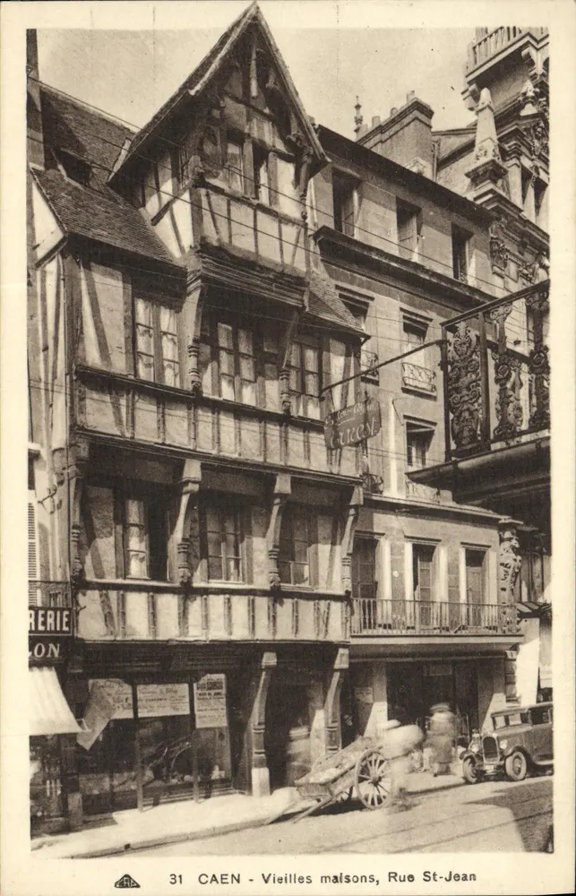 CAEN - Velhas casas, Rua St-Jean — n° 31 - Frente