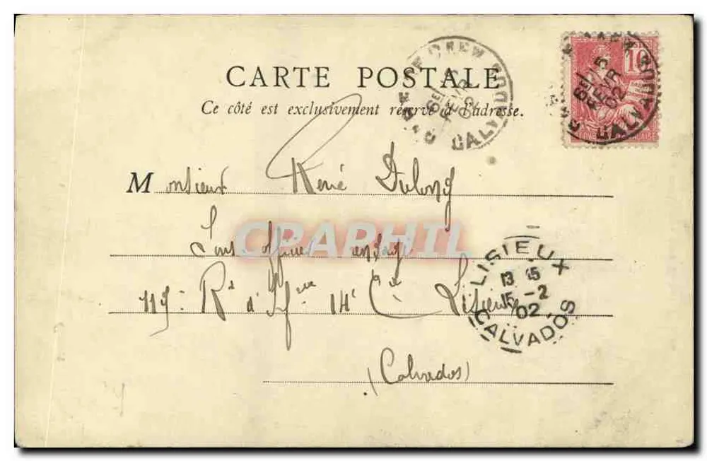 Alte Häuser in der Straße Saint-Pierre — Caen — B.E., Paris - Rückseite