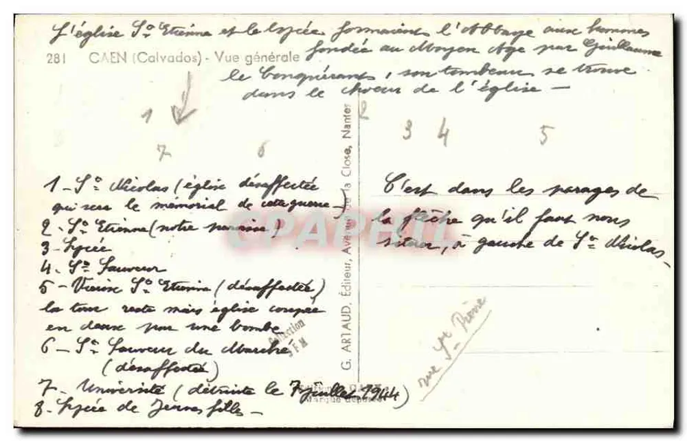 Caen (Calvados) — Visão geral — G. Artaud, Editor - Verso