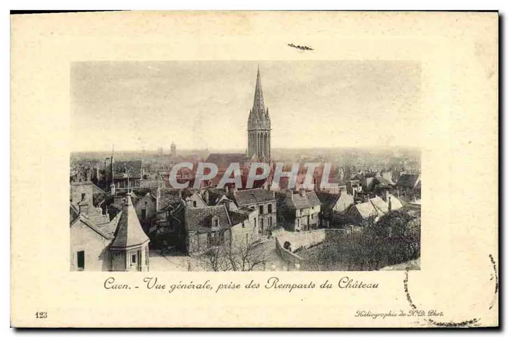 Caen - Allgemeiner Blick, aus den Schlossmauern genommen — Radiographies de N.D. Phot. n°123 - Vorderseite