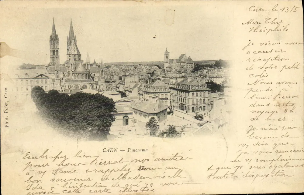 CAEN — Panorama — Phot. Péret, Caen - Frente