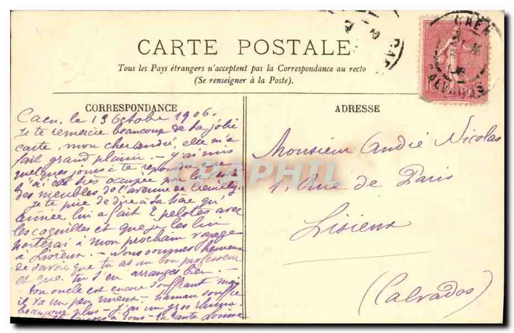 Caen — Vista presa dall'Abbazia delle Dame — LL. - Verso