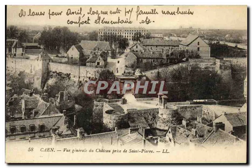 Caen — Allgemeiner Blick auf den Schloss von Saint-Pierre — LL. — Nr. 58 - Vorderseite