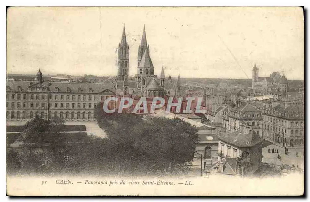 Caen — Panorama pris du vieux Saint-Étienne — LL. n° 51 - Vorderseite