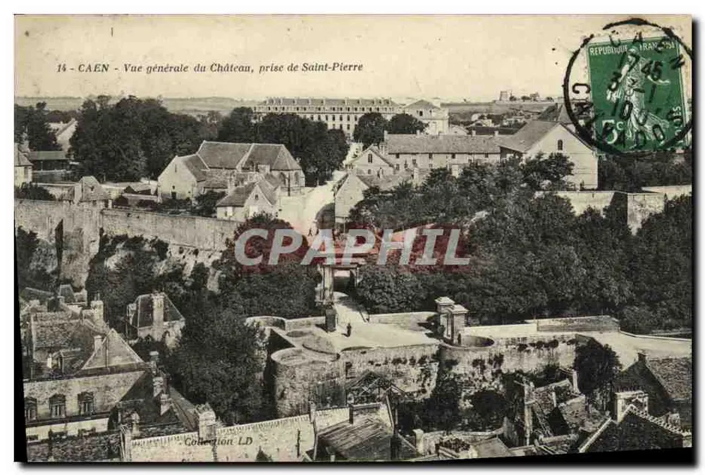 CAEN - Allgemeiner Blick auf den Schloss, aus Saint-Pierre — Sammlung LD - Vorderseite
