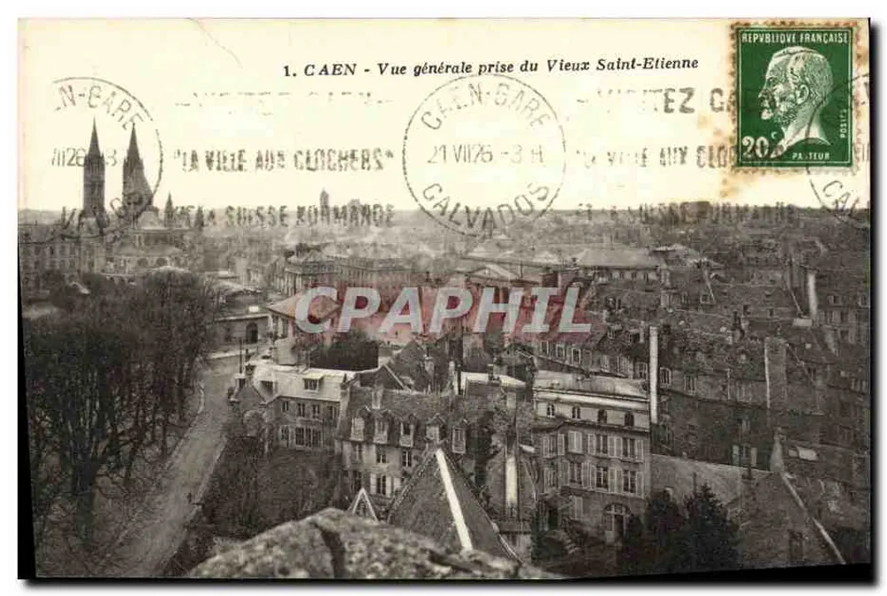 Caen - Allgemeiner Blick vom Alten Saint-Etienne — Verlag MABON-DOCQUET, n°1 - Vorderseite