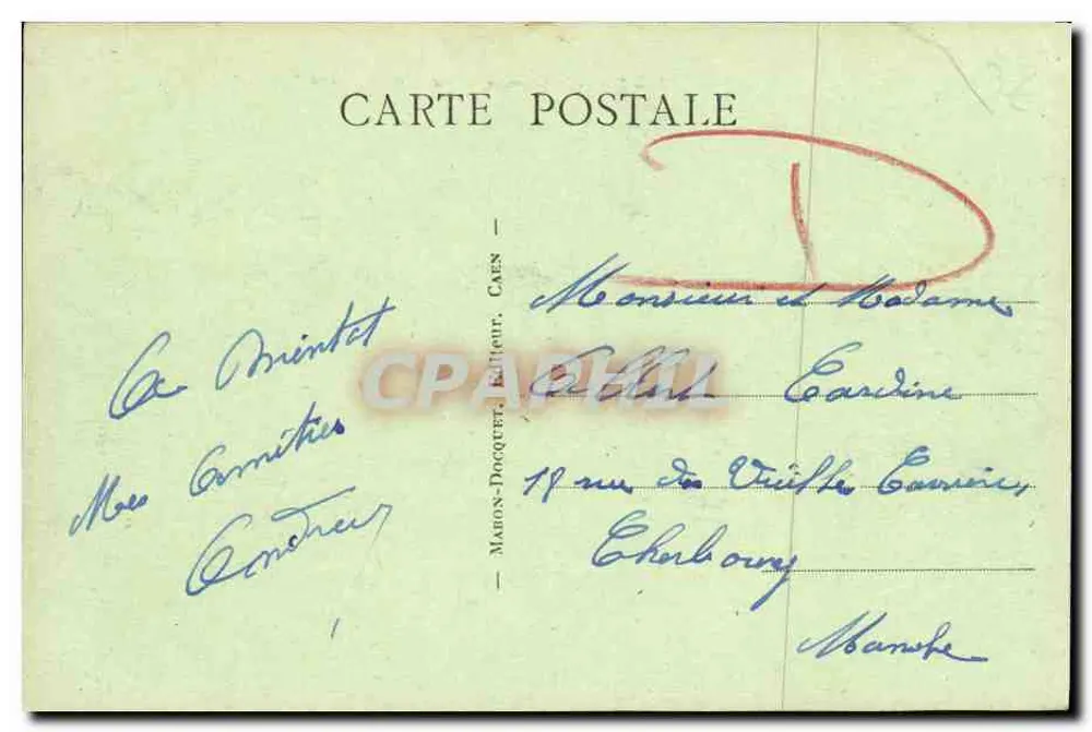 Caen - Allgemeiner Blick vom Alten Saint-Etienne — Verlag MABON-DOCQUET, n°1 - Rückseite
