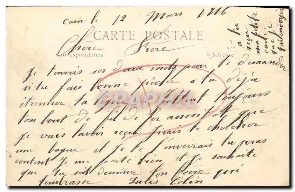 CAEN — Panorama scattato dall'Abbaye aux Dames — Editore anonimo, n° 133 - Verso