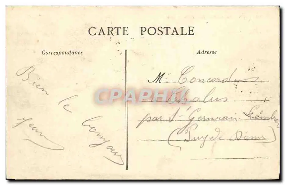 CAEN — Vue générale prise de Saint-Jean — éditeur A D, n° 55 - Verso