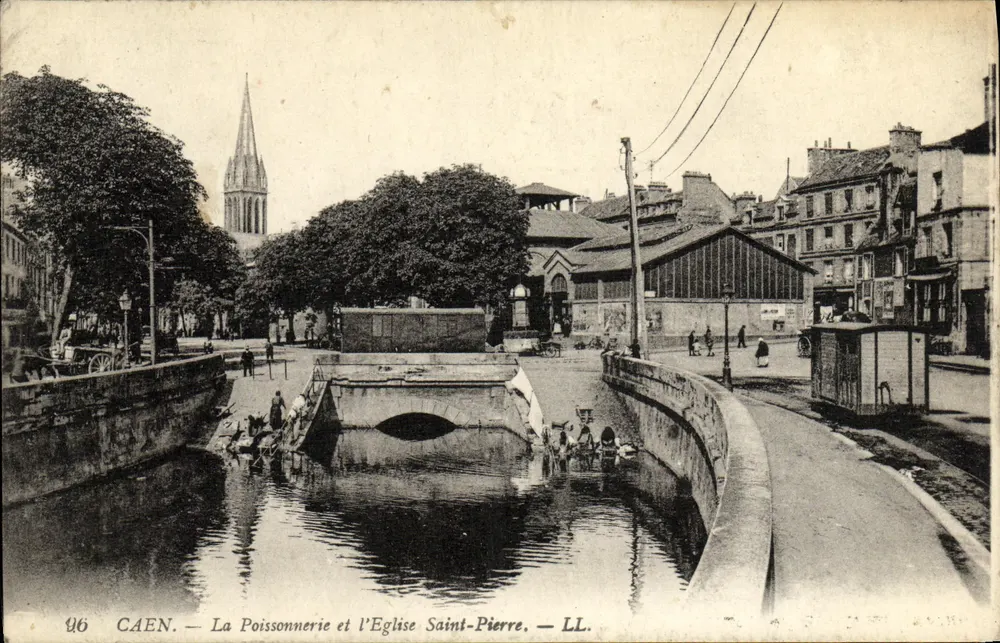 Caen — Der Fischmarkt und die Kirche Saint-Pierre — LL. Nr. 96 - Vorderseite
