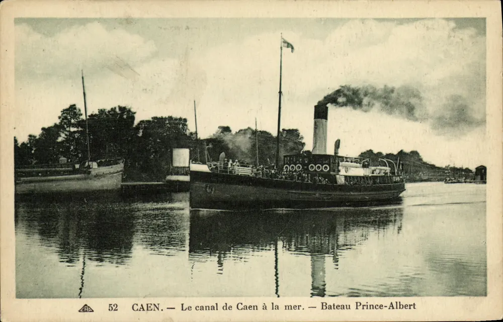 CAEN — Der Kanal von Caen zur See — Dampfschiff Prince-Albert - Vorderseite