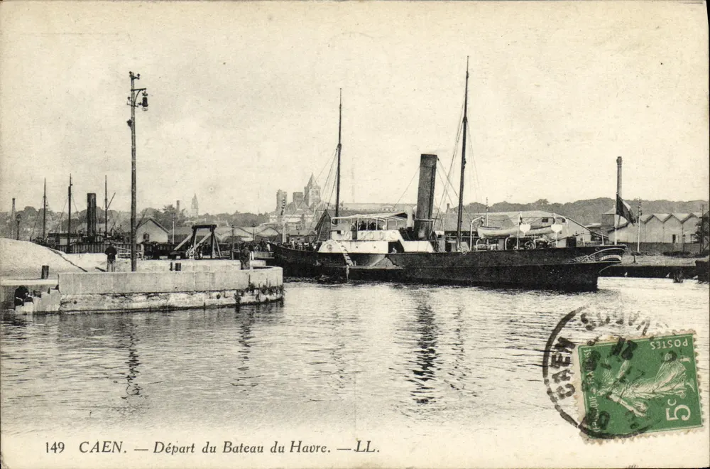 Caen — Partida do Navio para Le Havre — LL - Frente