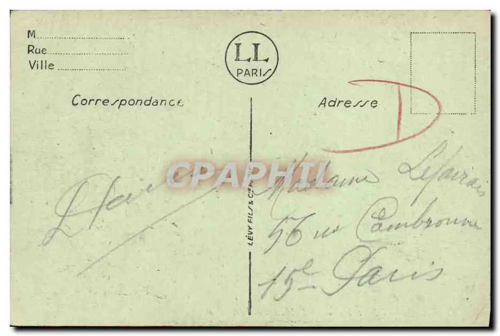 Caen — Partida do Navio para Le Havre — LL - Verso