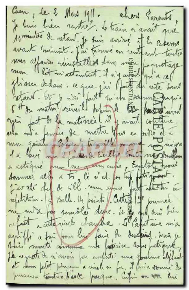 CAEN — A Chegada do Navio do Hâvre — LL. 150 - Verso