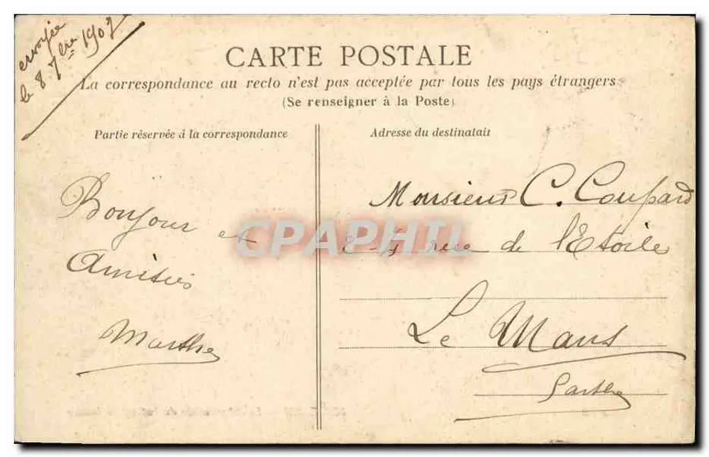 CAEN — O desembarcadouro do navio de Le Havre — Coleção AD - Verso
